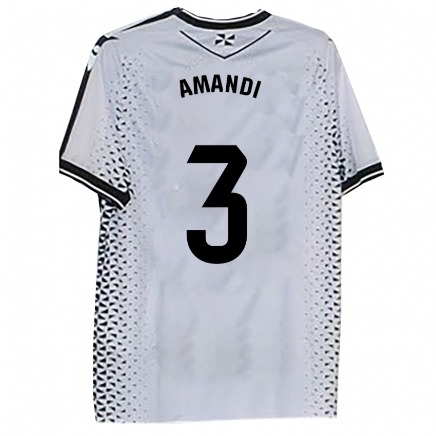 נשים איבן אמאנדי רייגוסו #3 לבן שחור ג'רזי ביתית 2025/26 חולצה קצרה