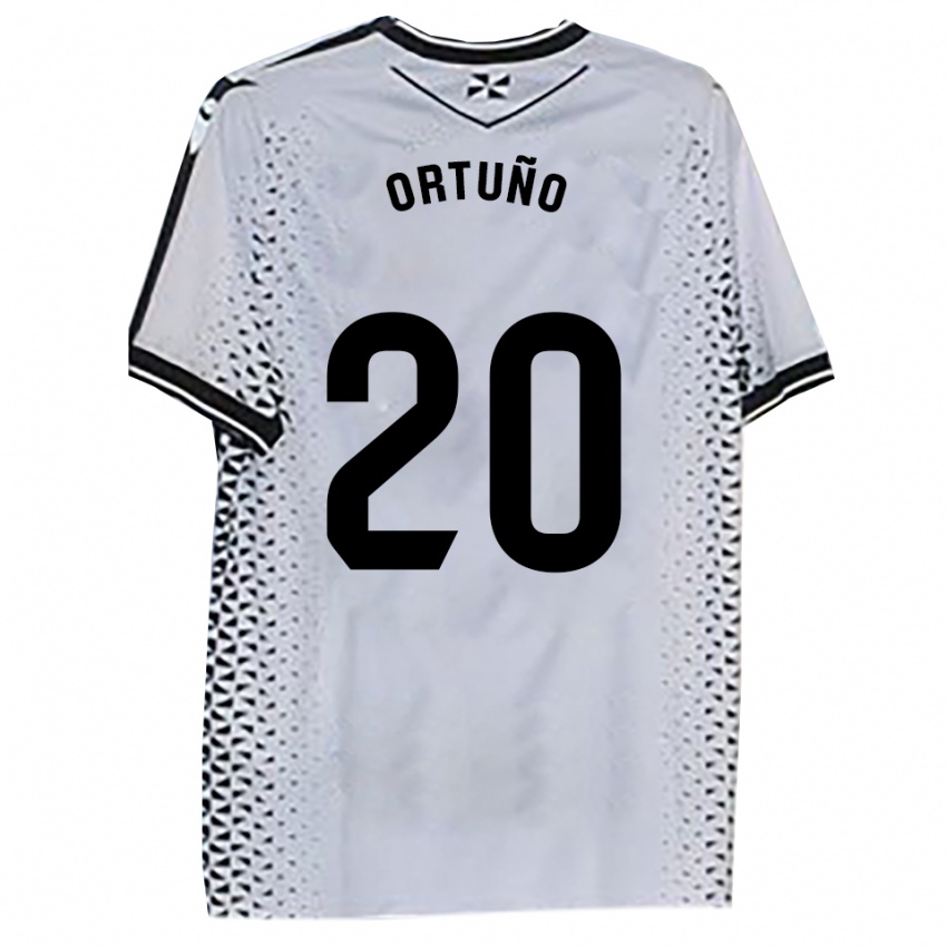 נשים Juanto Ortuño #20 לבן שחור ג'רזי ביתית 2025/26 חולצה קצרה