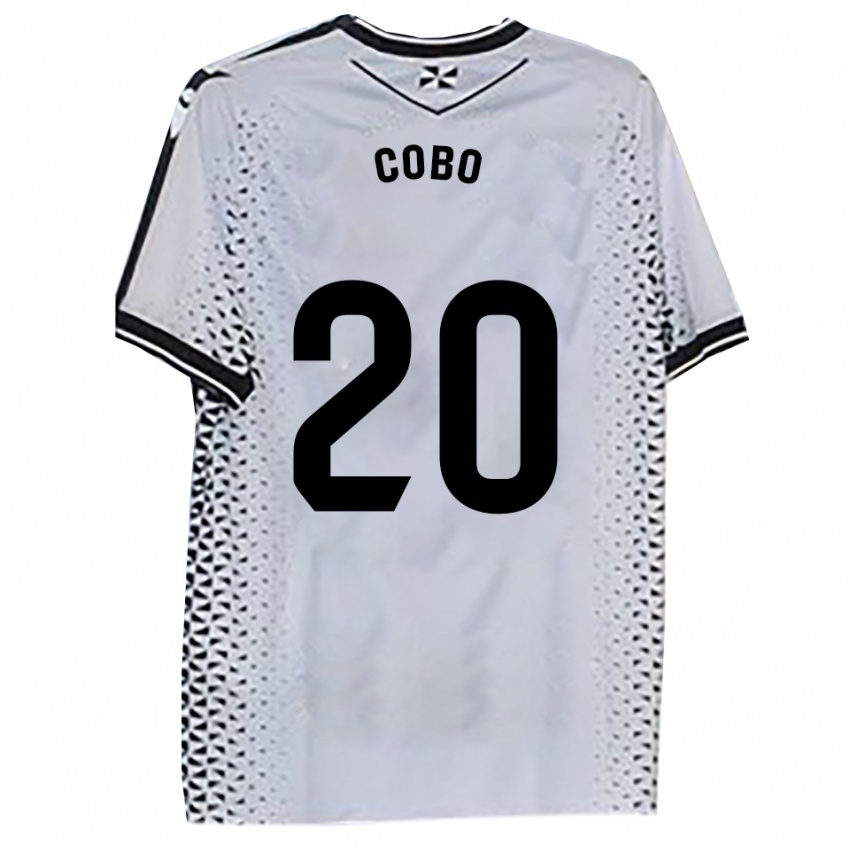 נשים David Cobo #20 לבן שחור ג'רזי ביתית 2025/26 חולצה קצרה