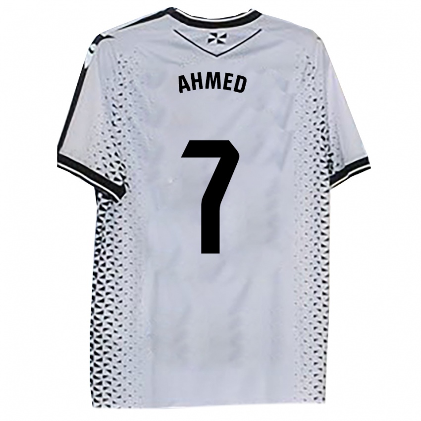 נשים אייזר אחמד #7 לבן שחור ג'רזי ביתית 2025/26 חולצה קצרה