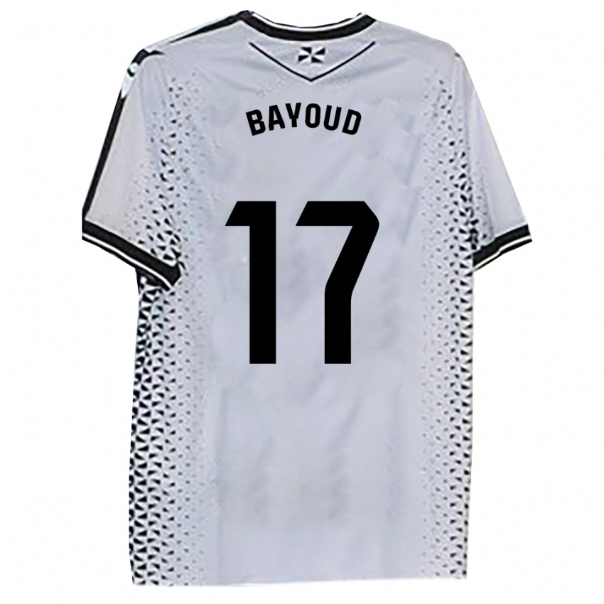 נשים טאופק באיוד מוחמד #17 לבן שחור ג'רזי ביתית 2025/26 חולצה קצרה