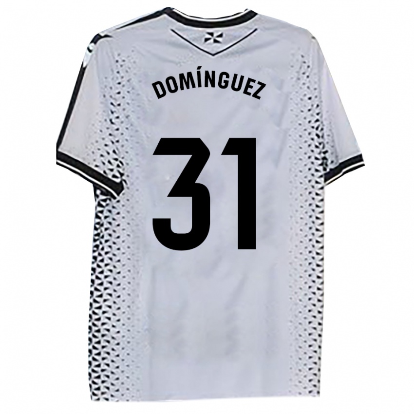 נשים פרנסיסקו מנואל דומינגז היירו #31 לבן שחור ג'רזי ביתית 2025/26 חולצה קצרה