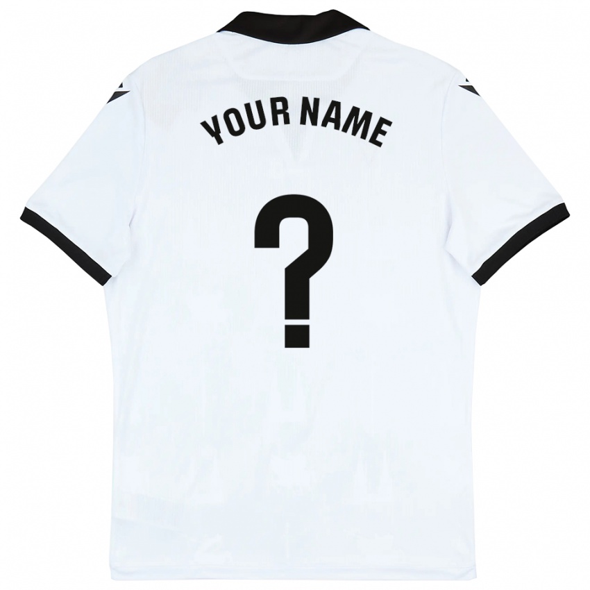 נשים השם שלך #0 לבן שחור ג'רזי ביתית 2025/26 חולצה קצרה