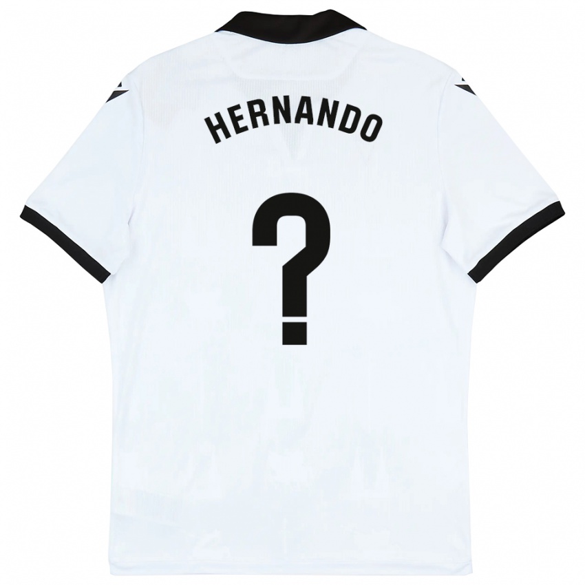 נשים Marcos Hernando #0 לבן שחור ג'רזי ביתית 2025/26 חולצה קצרה