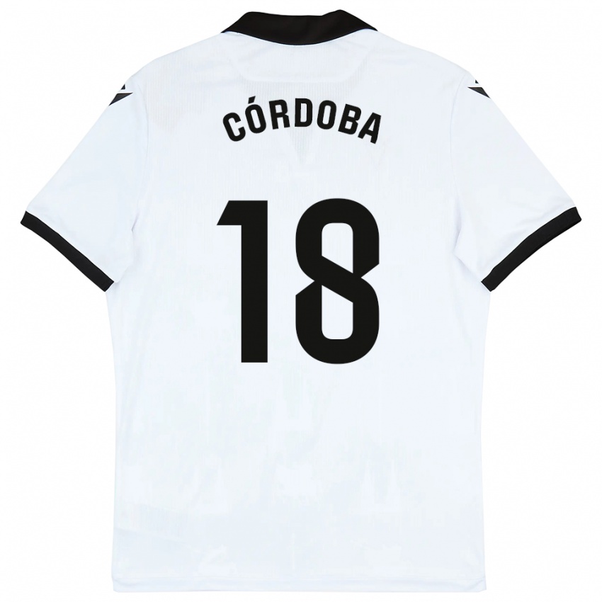 נשים אייטור קורדובה #18 לבן שחור ג'רזי ביתית 2025/26 חולצה קצרה