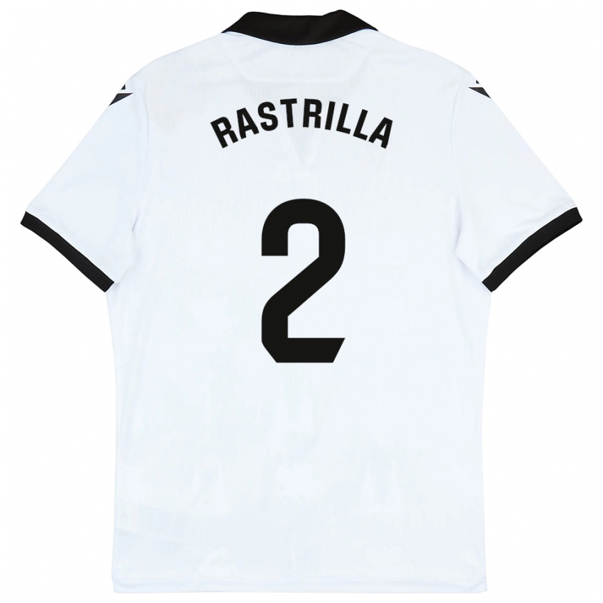 נשים Hugo Rastrilla #2 לבן שחור ג'רזי ביתית 2025/26 חולצה קצרה