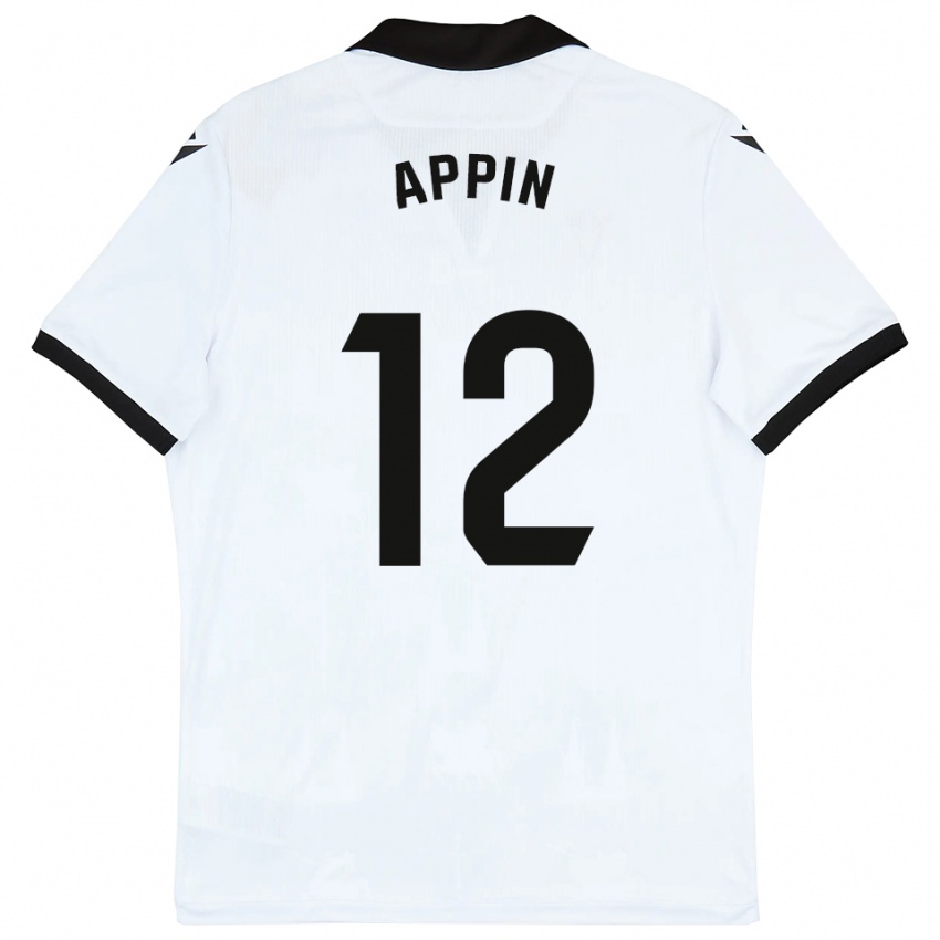 נשים קווין אפן #12 לבן שחור ג'רזי ביתית 2025/26 חולצה קצרה