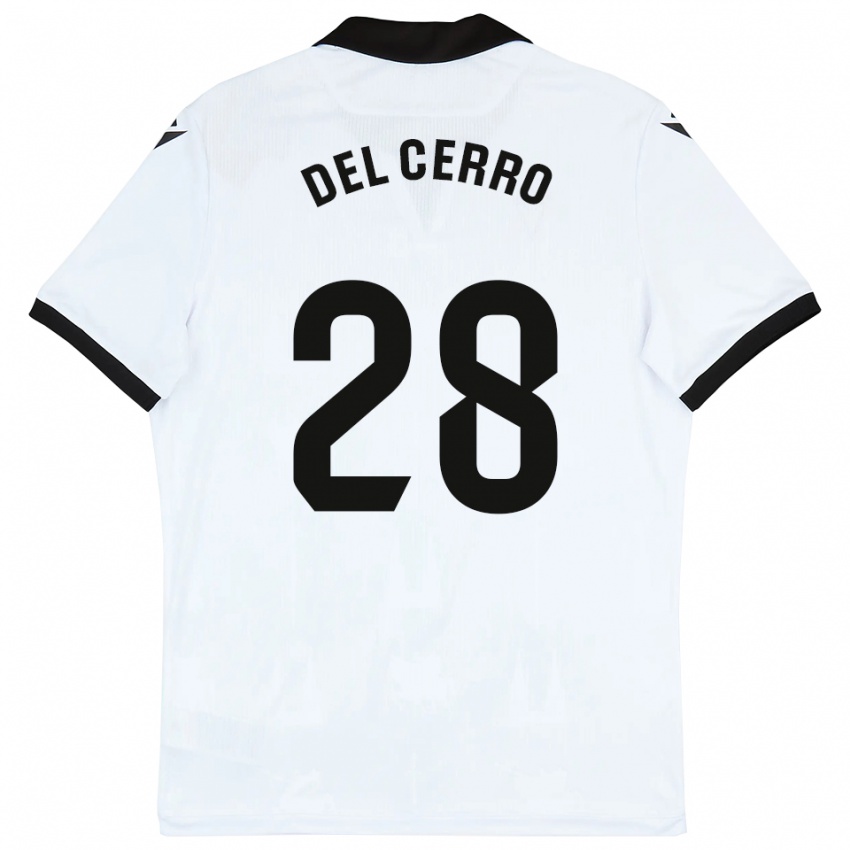 נשים סאול דל סרו #28 לבן שחור ג'רזי ביתית 2025/26 חולצה קצרה