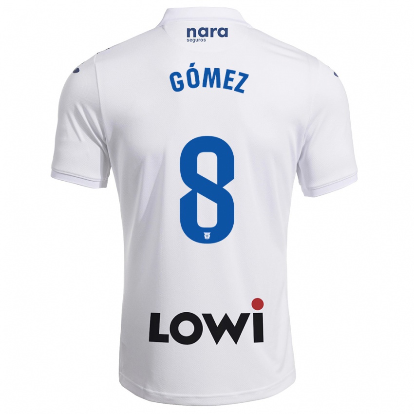 נשים Rodri Gómez #8 לבן נייבי ג'רזי ביתית 2025/26 חולצה קצרה