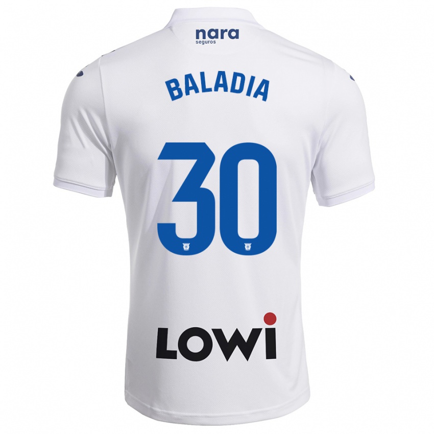 נשים David Baladia #30 לבן נייבי ג'רזי ביתית 2025/26 חולצה קצרה