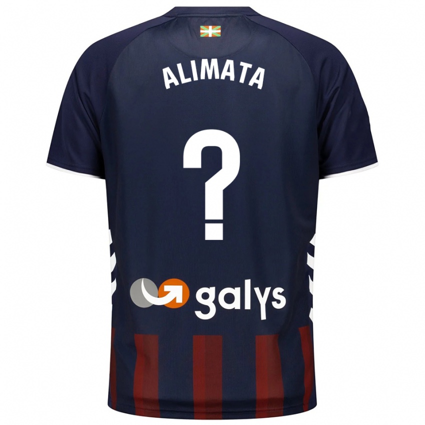 נשים Alimata Belem #0 כחול נייבי אדום ג'רזי ביתית 2025/26 חולצה קצרה