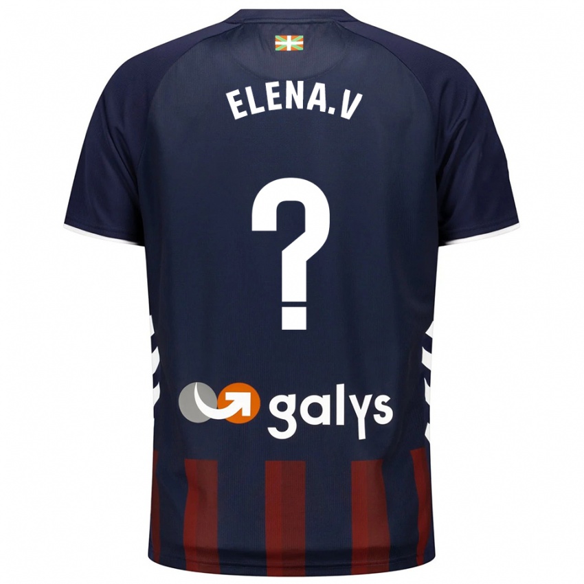 נשים Elena Valej Montañés #0 כחול נייבי אדום ג'רזי ביתית 2025/26 חולצה קצרה