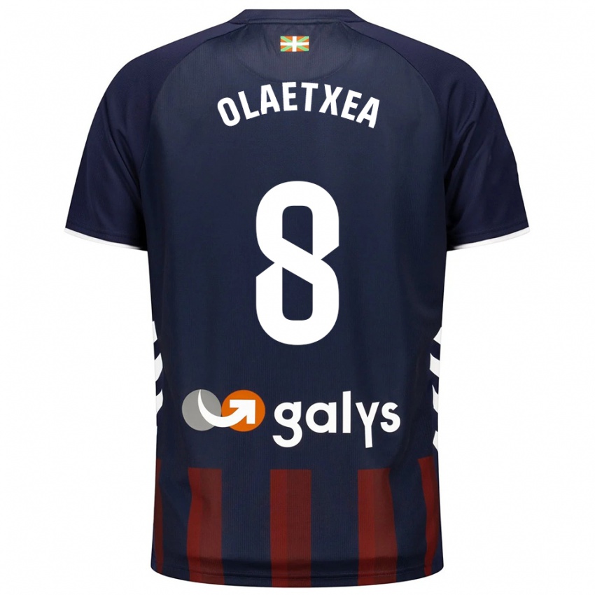 נשים Lander Olaetxea #8 כחול נייבי אדום ג'רזי ביתית 2025/26 חולצה קצרה
