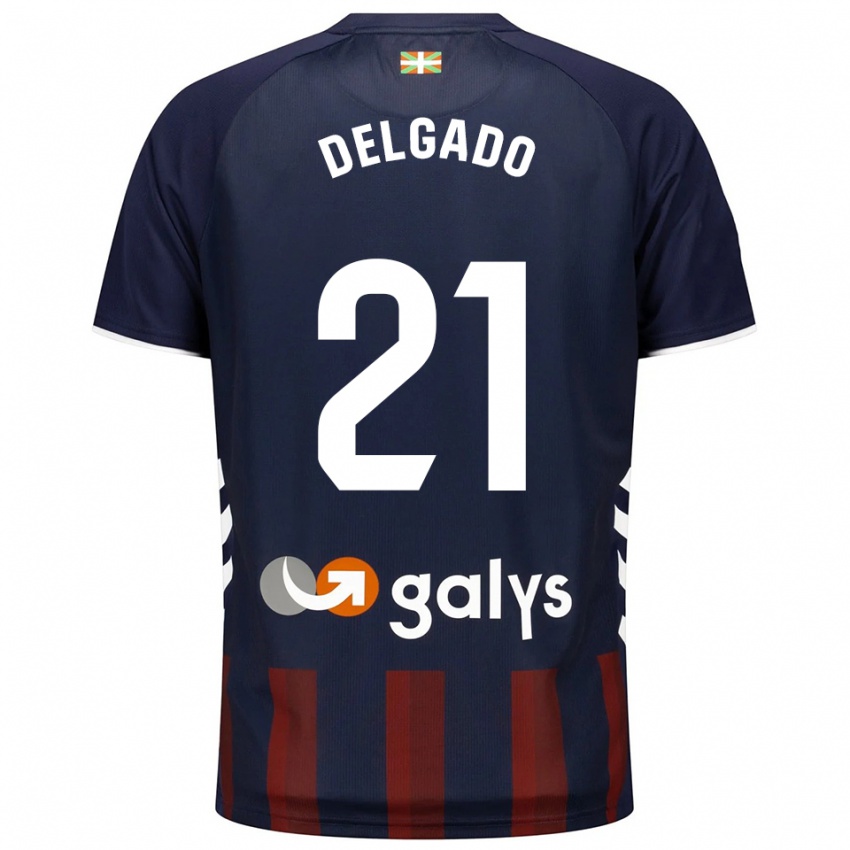 נשים Marc Delgado #21 כחול נייבי אדום ג'רזי ביתית 2025/26 חולצה קצרה