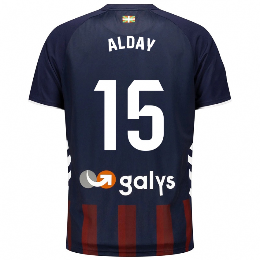 נשים Iker Alday #15 כחול נייבי אדום ג'רזי ביתית 2025/26 חולצה קצרה