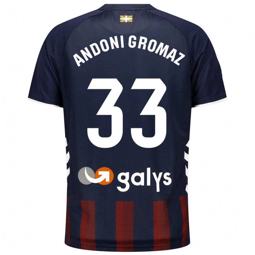 נשים Jon Andoni Gromaz #33 כחול נייבי אדום ג'רזי ביתית 2025/26 חולצה קצרה