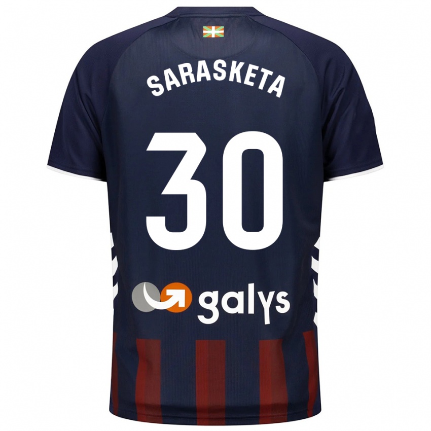 נשים Lucas Sarasketa #30 כחול נייבי אדום ג'רזי ביתית 2025/26 חולצה קצרה