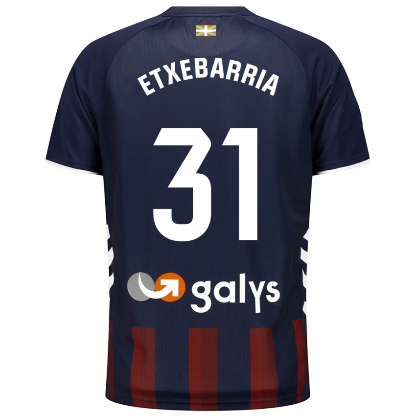 נשים Ekain Etxebarria #31 כחול נייבי אדום ג'רזי ביתית 2025/26 חולצה קצרה