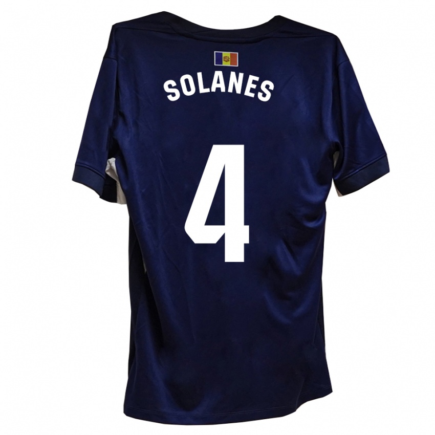 נשים Albert Solanes #4 כחול לבן ג'רזי ביתית 2025/26 חולצה קצרה