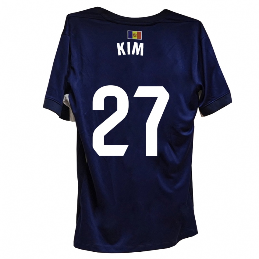 נשים מין-סו קים #27 כחול לבן ג'רזי ביתית 2025/26 חולצה קצרה