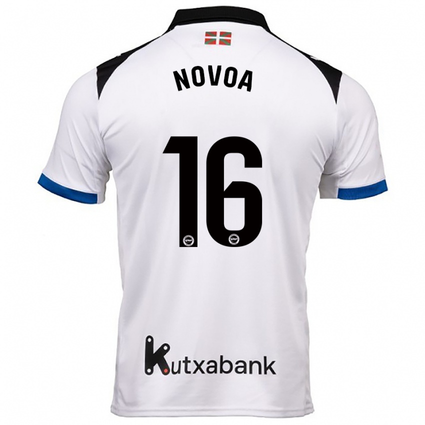 נשים הוגו נובואה #16 לבן כחול הרחק ג'רזי 2025/26 חולצה קצרה