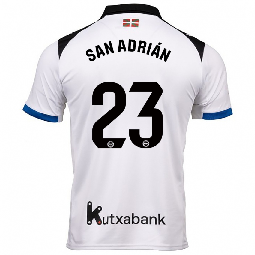 נשים Marta San Adrián #23 לבן כחול הרחק ג'רזי 2025/26 חולצה קצרה