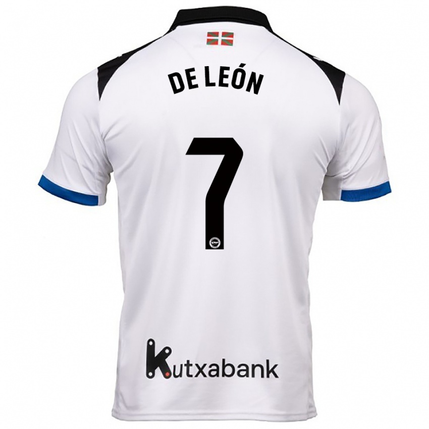 נשים חוסה דה לאון #7 לבן כחול הרחק ג'רזי 2025/26 חולצה קצרה