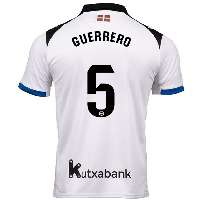 נשים Ángel Guerrero #5 לבן כחול הרחק ג'רזי 2025/26 חולצה קצרה