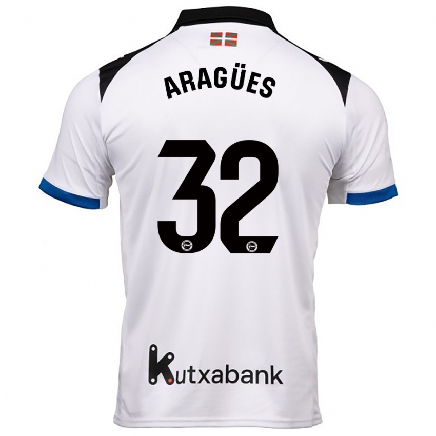 נשים צ׳ימה אראגס ברנאל #32 לבן כחול הרחק ג'רזי 2025/26 חולצה קצרה