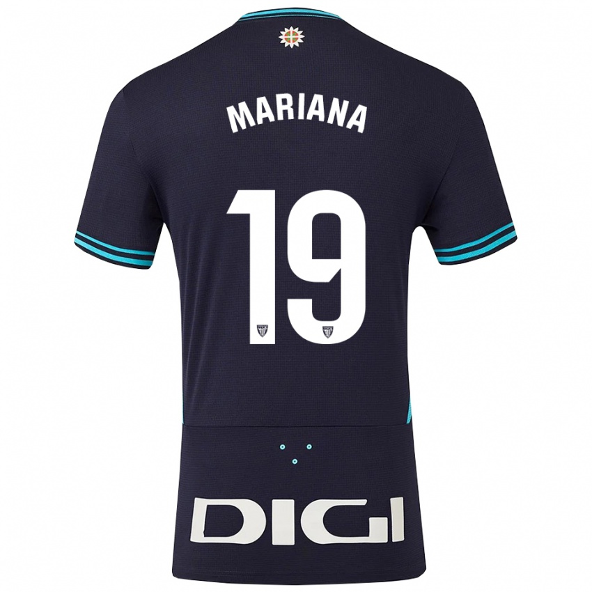 נשים Mariana #19 כחול נייבי תכלת הרחק ג'רזי 2025/26 חולצה קצרה