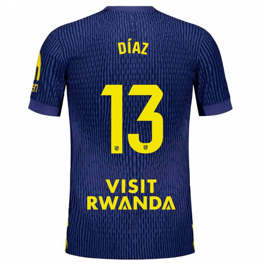 נשים דייגו דיאס #13 כחול נייבי צהוב הרחק ג'רזי 2025/26 חולצה קצרה
