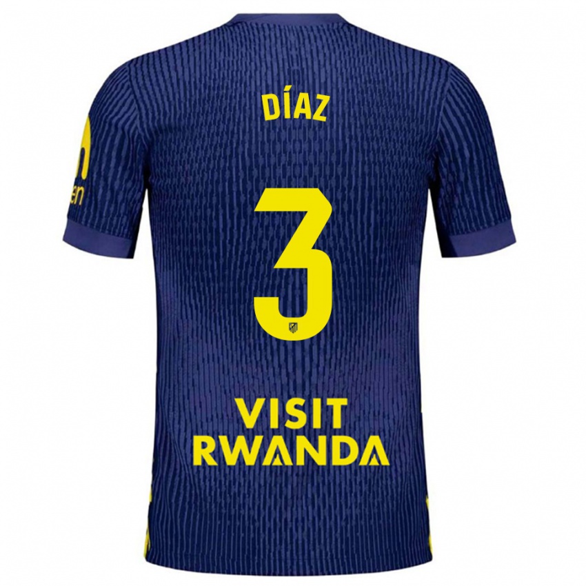 נשים ג׳וליו דיאס #3 כחול נייבי צהוב הרחק ג'רזי 2025/26 חולצה קצרה