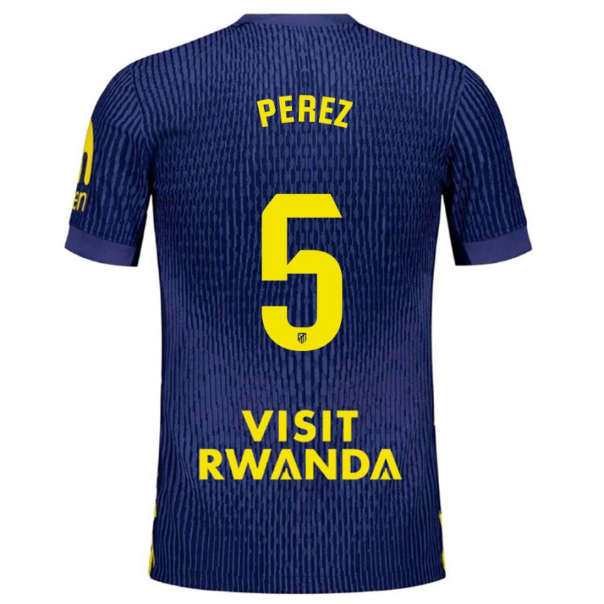 נשים קסניה פרס אלמיננה #5 כחול נייבי צהוב הרחק ג'רזי 2025/26 חולצה קצרה