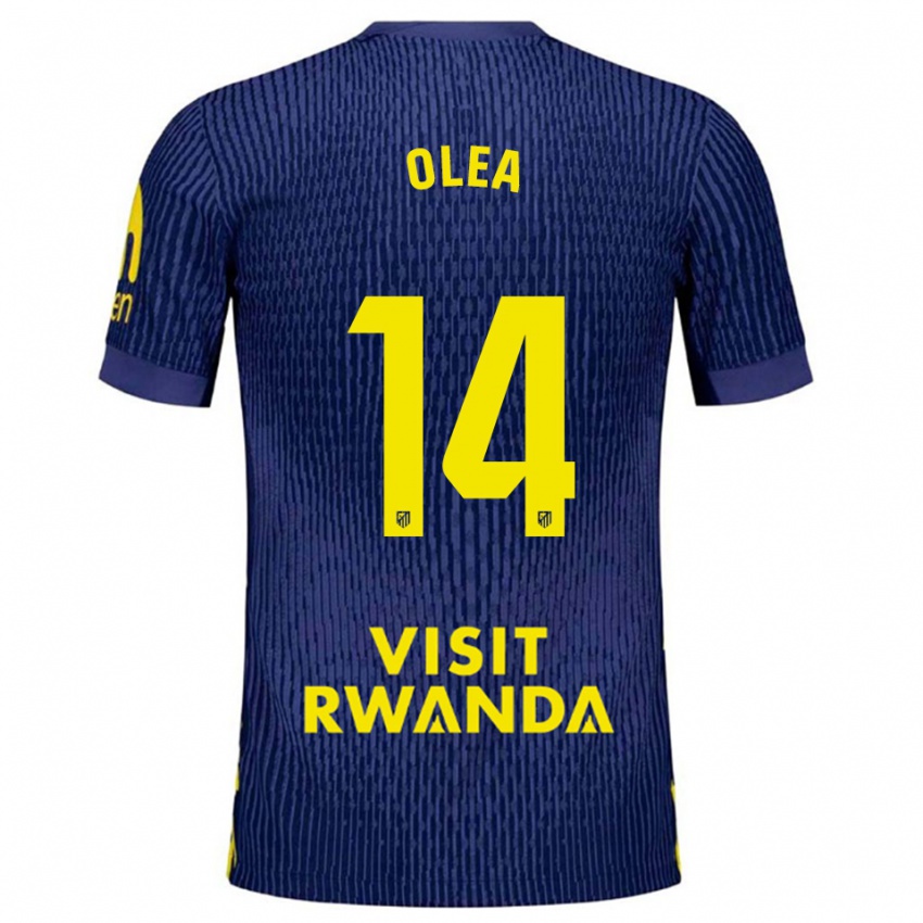 נשים Rubén Olea #14 כחול נייבי צהוב הרחק ג'רזי 2025/26 חולצה קצרה
