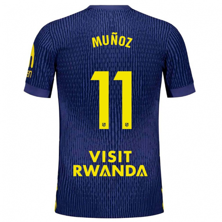 נשים Dani Muñoz #11 כחול נייבי צהוב הרחק ג'רזי 2025/26 חולצה קצרה