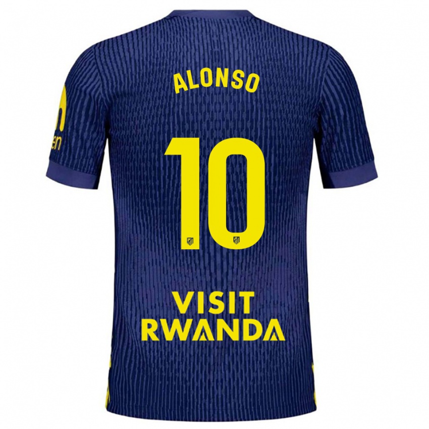 נשים חאבי אלונסו #10 כחול נייבי צהוב הרחק ג'רזי 2025/26 חולצה קצרה