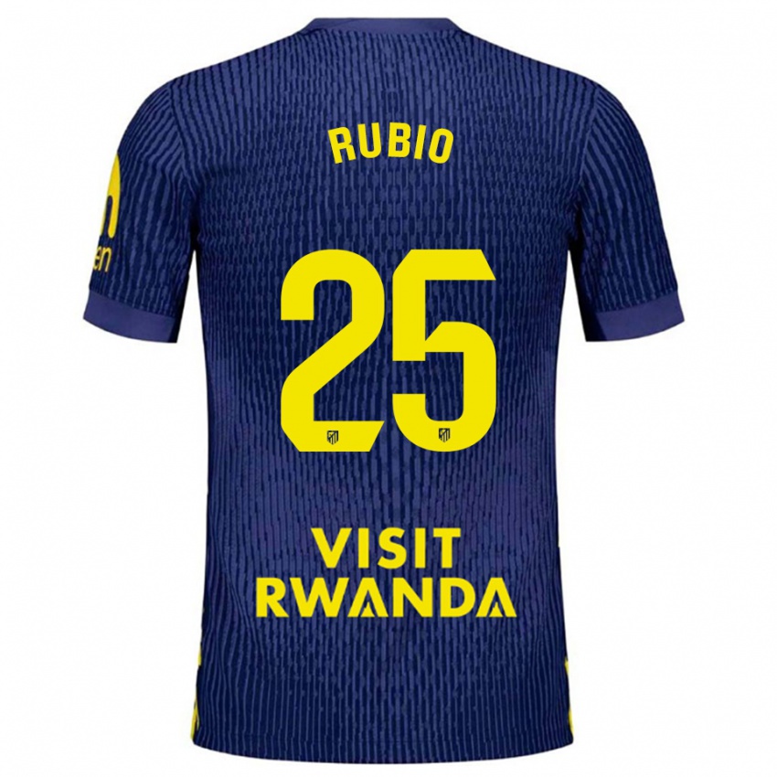 נשים Daniel Rubio #25 כחול נייבי צהוב הרחק ג'רזי 2025/26 חולצה קצרה