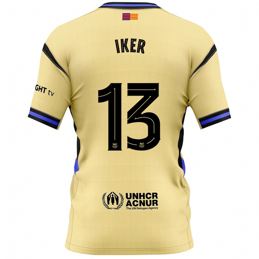 נשים Iker Rodríguez #13 צהוב שחור הרחק ג'רזי 2025/26 חולצה קצרה