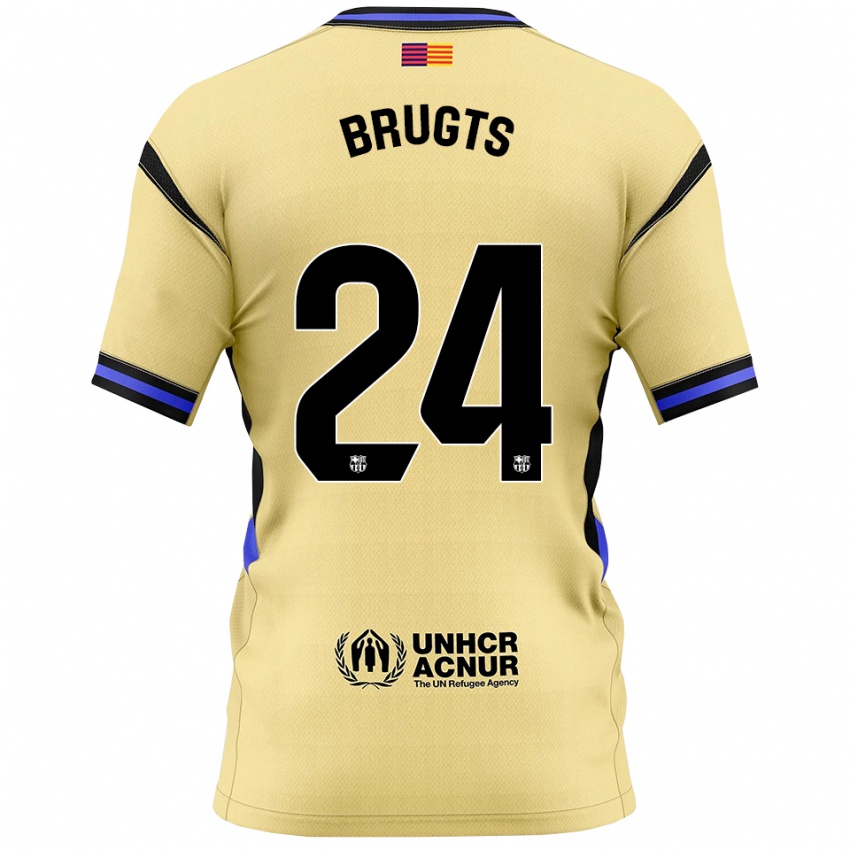 נשים Esmee Brugts #24 צהוב שחור הרחק ג'רזי 2025/26 חולצה קצרה