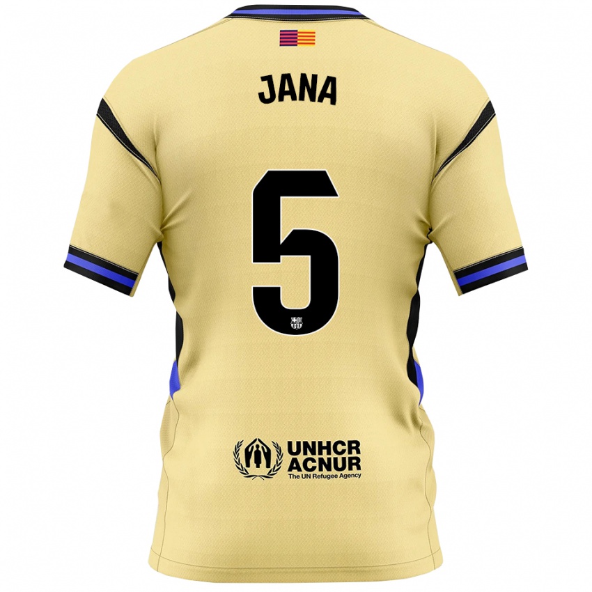 נשים ז'אנה פרננדס #5 צהוב שחור הרחק ג'רזי 2025/26 חולצה קצרה