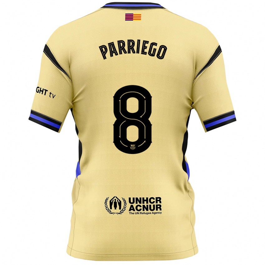 נשים Marcos Parriego #8 צהוב שחור הרחק ג'רזי 2025/26 חולצה קצרה