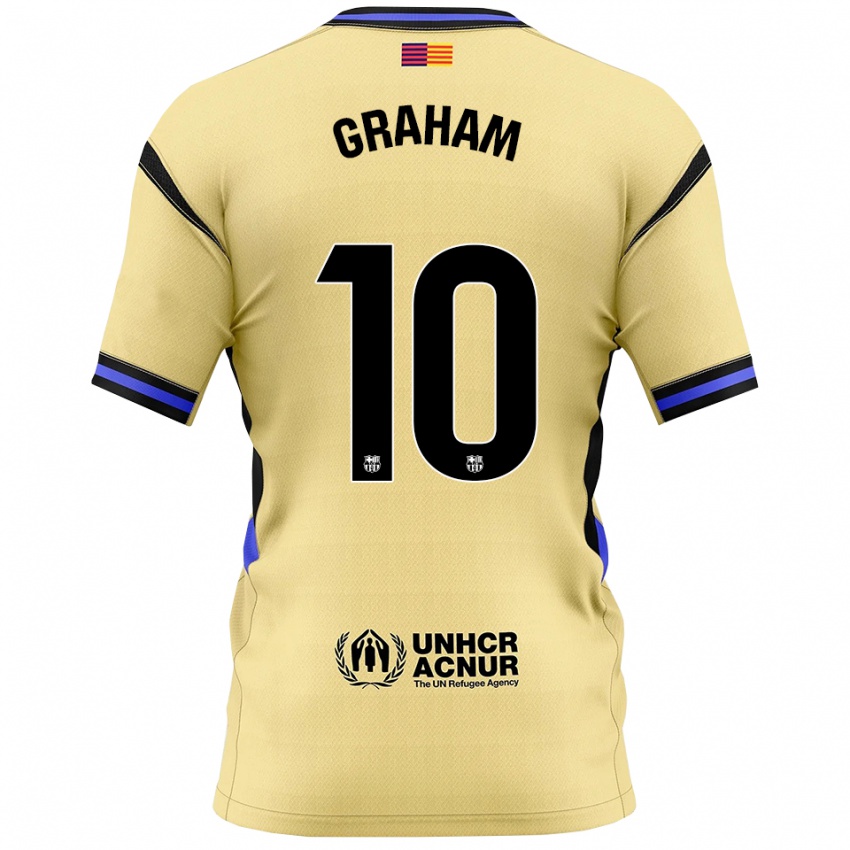 נשים קרוליין גרהם הנסן #10 צהוב שחור הרחק ג'רזי 2025/26 חולצה קצרה