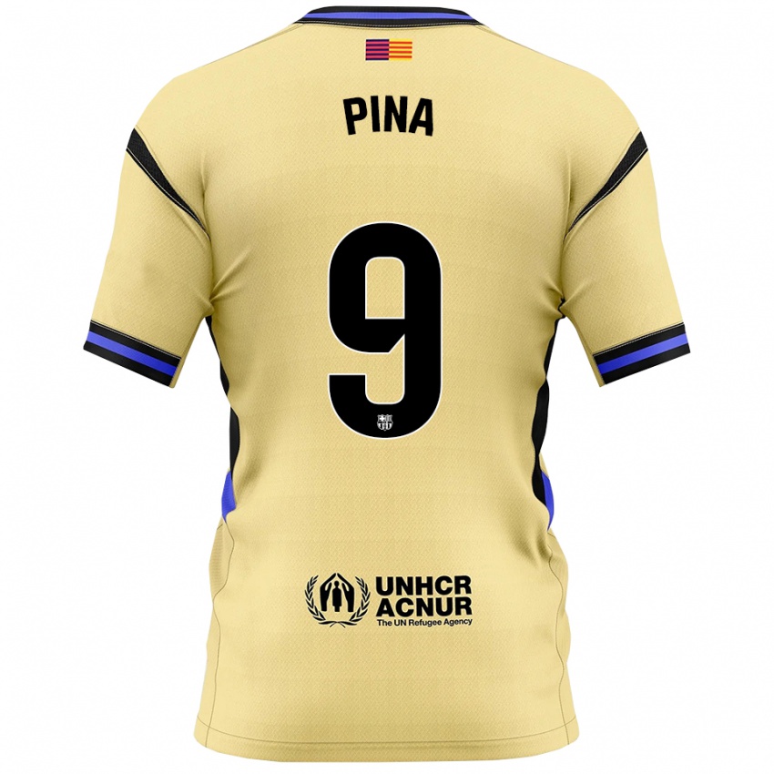 נשים קלאודיה פינה #9 צהוב שחור הרחק ג'רזי 2025/26 חולצה קצרה