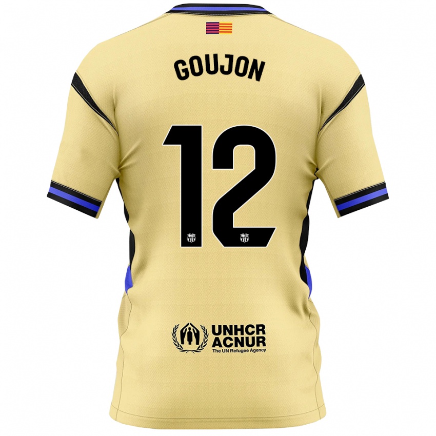 נשים Iker Goujón Pozuelo #12 צהוב שחור הרחק ג'רזי 2025/26 חולצה קצרה