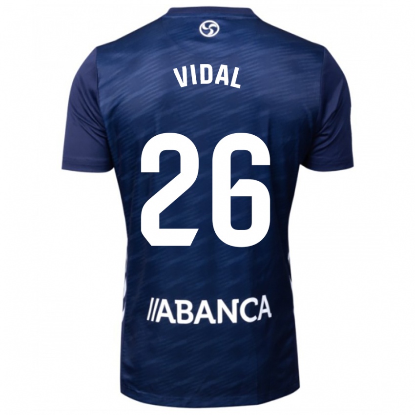 נשים Marc Vidal #26 כחול נייבי לבן הרחק ג'רזי 2025/26 חולצה קצרה