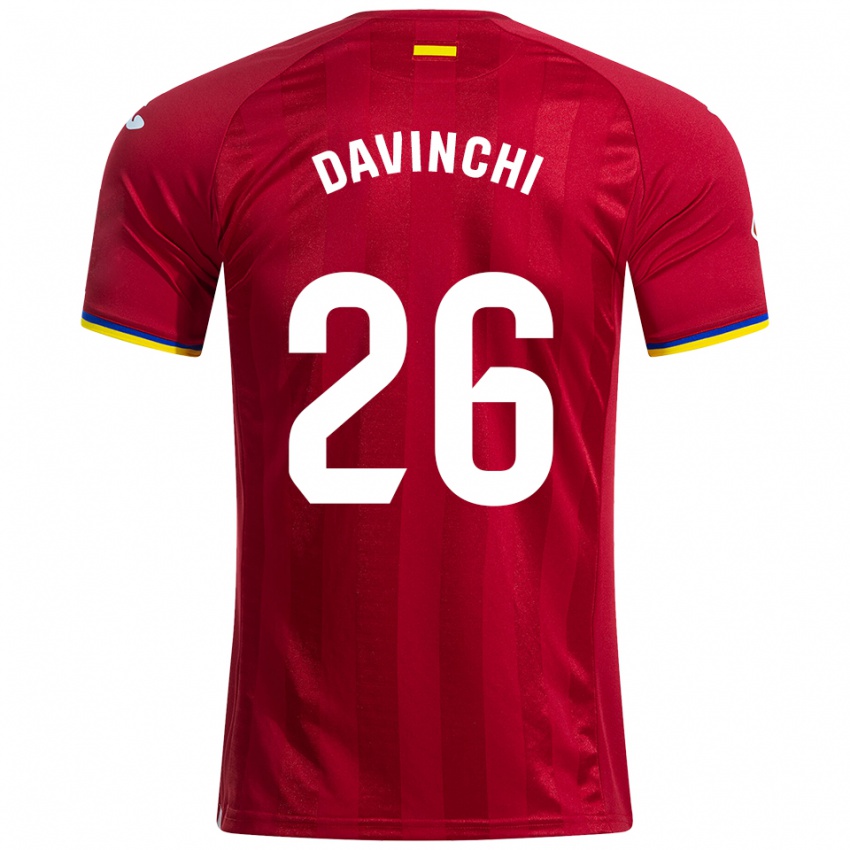 נשים Davinchi #26 אדום צהוב כחול הרחק ג'רזי 2025/26 חולצה קצרה