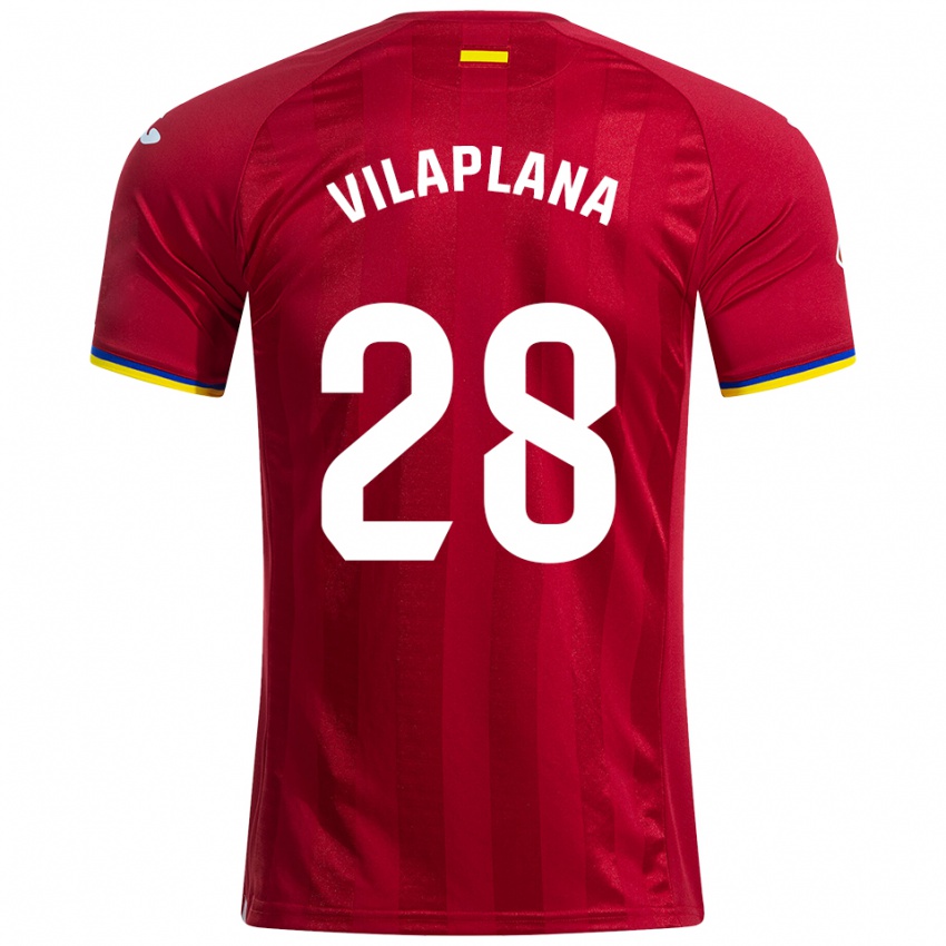 נשים Marc Vilaplana #28 אדום צהוב כחול הרחק ג'רזי 2025/26 חולצה קצרה
