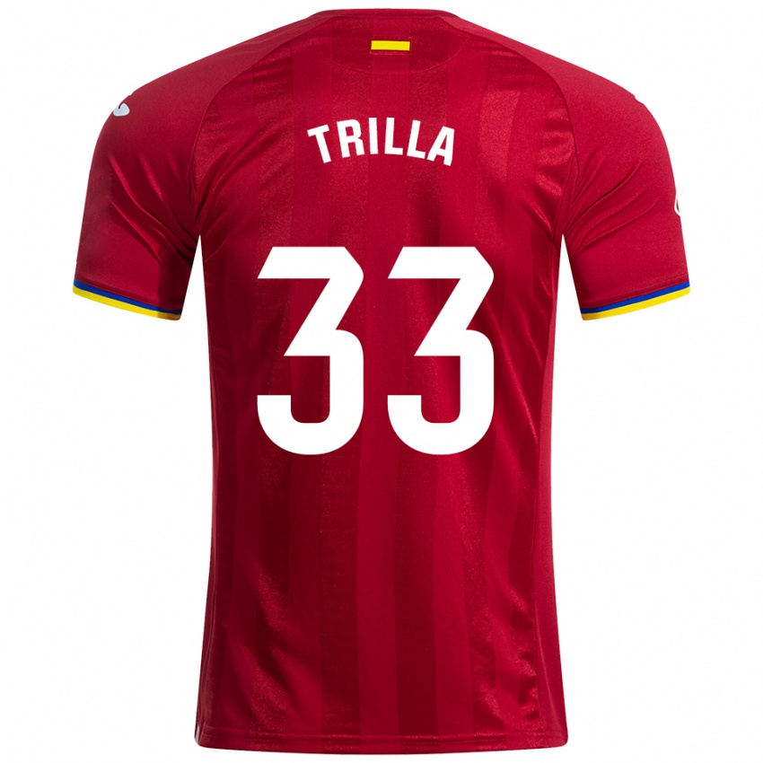 נשים Guillem Trilla #33 אדום צהוב כחול הרחק ג'רזי 2025/26 חולצה קצרה