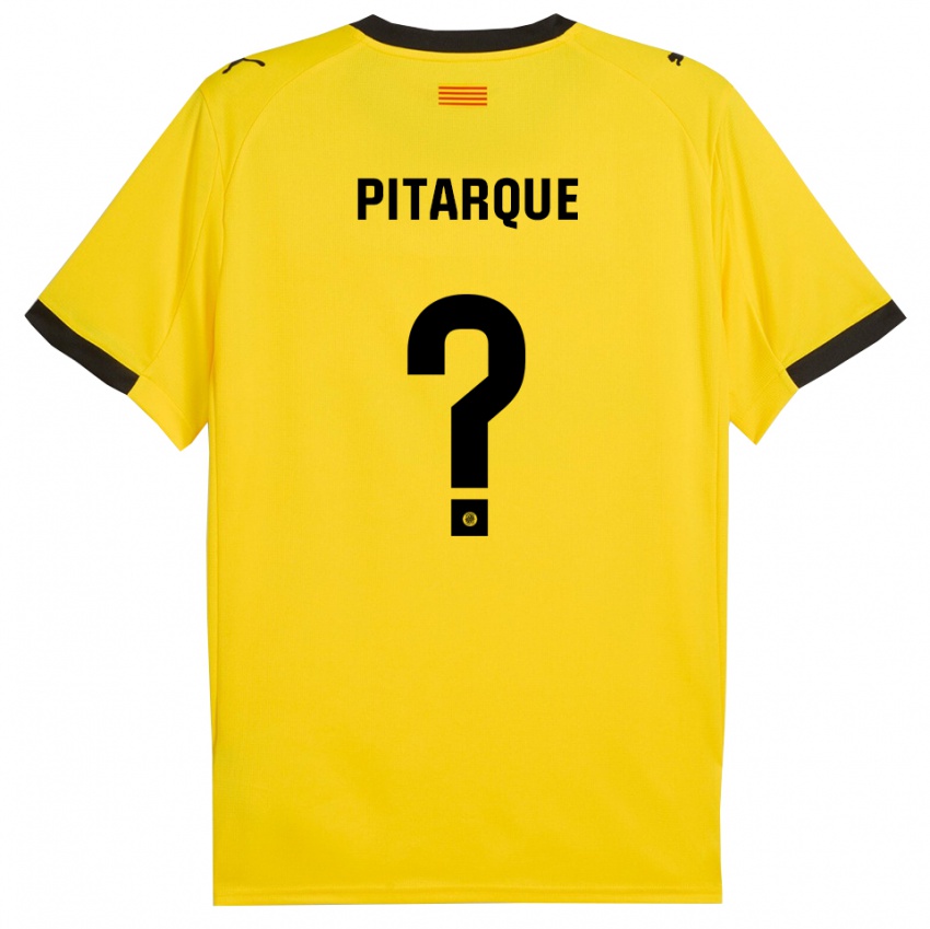 נשים ויקטור פיטארקה #0 צהוב שחור הרחק ג'רזי 2025/26 חולצה קצרה