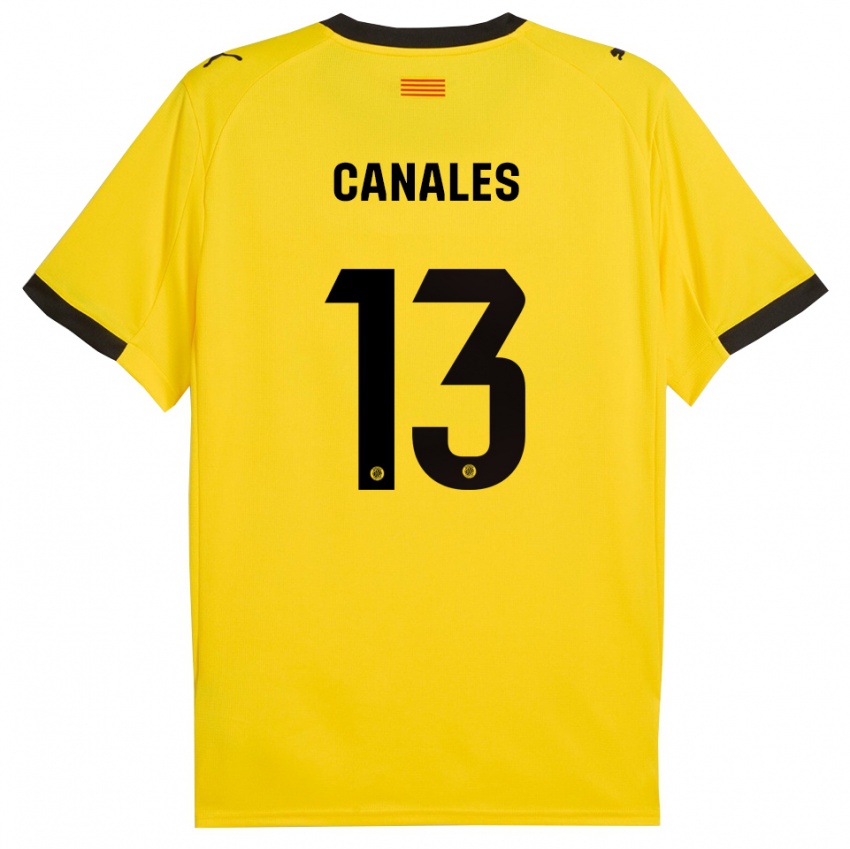 נשים חואן ויסנטה קנאלס מונטרו #13 צהוב שחור הרחק ג'רזי 2025/26 חולצה קצרה